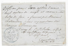 Guerre 1870 Document Réquisition De Foin Pour Les Troupes Allemandes Mairie D'ORSAY SEINE ET OISE Octobre 1870 - Guerre De 1870