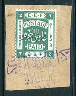 Transjordan 1920 Stamps Of Palestine O/P - P.14 - 2m Blue-green Used (SG 10) - Jordanie