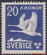 Zweden 1942 - Mi:290 B, Yv:PA 7, Airmail Stamps - XX - Swans - Nuovi