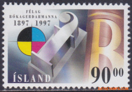 Ijsland 1997 - Mi:874, Yv:827, Stamp - XX - Graphic Industry - Ongebruikt