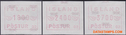 Ijsland 1988 - Mi:autom 2 Set, Yv:TD 2 Set, Machine Stamp - XX - Machine Stamp - Affrancature Meccaniche/Frama