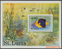 Sint Lucia 1978 - Mi:BL 14, Yv:BL 14, Block - XX - Fishing - St.Lucie (1979-...)