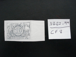 Chemins De Fer Belgique 1882-94 - Chiffres Blancs Sur Fond Ligné 15c Gris- COB  CF 8 - Neuf ** Mint MNH - Mint