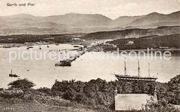 GARTH PIER BANGOR OLD B/W POSTCARD WALES - Caernarvonshire