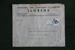 Enveloppe Publicitaire  - BARCELONA , LLORENS, Cristaleria, Loza, Porcelana, Rambla De Las Flores, 114 - Spanien