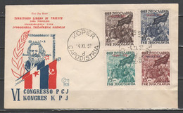 Trieste B - Vujna Stt 1952 - Congresso Partito Fdc          (g7737) - Marcophilia