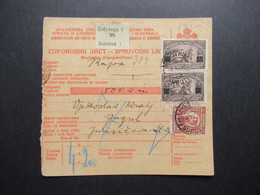 Jugoslawien SHS 1923 Bulletin D'expedition / Postanweisung Valeur 500 Dinar Subotica I Nach Zagreb - Covers & Documents