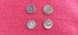 CAMBODGE / CAMBODIA/ 4 Coins Silver Khmer Antique - Cambodge