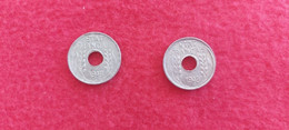 CAMBODGE / CAMBODIA/  2 Coins Indochine 1943 - Cambogia