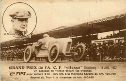 Strasbourg * Grand Prix A.C.F Vitesse * 15 Juillet 1922 * 1er Fiat Avec Voiture 2 Litre * Passage Vitesse Devant Tribune - Strasbourg