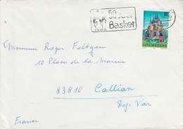 LUXEMBOURG SEUL SUR LETTRE POUR LA FRANCE 1984 - Cartas & Documentos