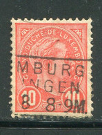 LUXEMBOURG- Y&T N°73- Oblitéré - 1895 Adolphe Rechterzijde