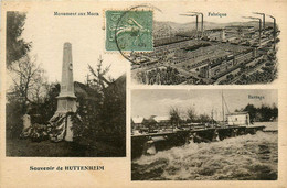 Huttenheim * Souvenir De La Commune * Multivues * Barrage Fabrique Usine - Autres & Non Classés