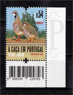 Portugal 2021 Caça Perdiz Comum Partridge Fauna Faune Animal Animaux Alectoris Rufa Bird Birds Corner Sheet Code - Pernice, Quaglie