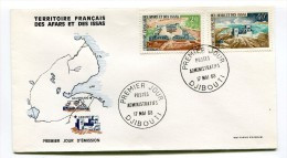 AFARS Et ISSAS - Enveloppe Premier Jour - N° 337 Et 340 - Postes Administratifs Du 17 Mai1968 - Briefe U. Dokumente