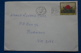 V18 AUSTRALIA BELLE LETTRE  1982 PAR AVION  POUR  BURWOOD +AFFRANCHISSEMENT INTERESSANT - Cartas & Documentos