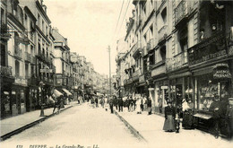 Dieppe * La Grande Rue * Agence De Journaux BOUDIER * Coutellerie LEGRAND * Commerces Magasins - Dieppe