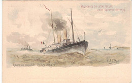 Ganzsache Prinz Albert Paquebot Linie Oostende - Dover - Ungebraucht ** Leopold II. - Schiffspost