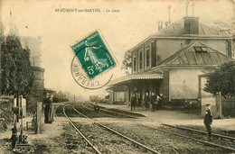 Beaumont Sur Sarthe * La Gare * Ligne De Chemin De Fer De La Sarthe * Cheminots - Beaumont Sur Sarthe