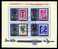 HUNGARY 1971 BUDAPEST '71 Exhibition Block Used.  Michel Block 83 - Gebraucht