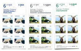 RC 20747 CANADA SÉRIE BÉBÉS ANIMAUX 3x CARNETS COMPLETS BOOKLETS MNH NEUF * - Cuadernillos Completos