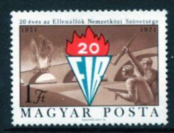 HUNGARY 1971 Federation Of Resistance Fighters MNH / **.  Michel 2681 - Unused Stamps