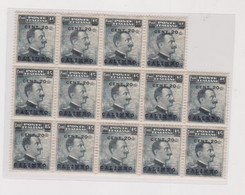 ITALY GREECE CALIMNO  20/15 C Bloc Of 14 MNH - Ägäis (Calino)