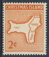 Christmas Island / Weihnachtsinsel 1963 Mi 11 YT 11 Sc 11 SG 11 * MH - Map Island / Landkarte Der Insel Weihnachtsinsel - Islas