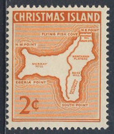 Christmas Island / Weihnachtsinsel 1963 Mi 11 YT 11 Sc 11 SG 11 * MH - Map Island / Landkarte Der Insel Weihnachtsinsel - Iles