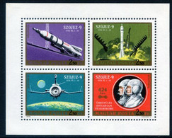 HUNGARY 1970 Suyuz 9 Space Mission Sheetlet MNH / **.  Michel 2611-14 Kb - Blocks & Sheetlets