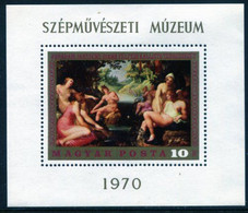 HUNGARY 1970 Paintings  Block MNH / **.  Michel Block 76A - Blocks & Sheetlets