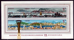 HUNGARY 1970  Liberation Anniversary Block MNH / **.  Michel Block 75 - Blocks & Kleinbögen