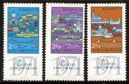 HUNGARY 1970 BUDAPEST 71 Stamp Exhibition  MNH / **.  Michel 2572-74 - Unused Stamps