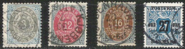 DENMARK 4 Stamps Cancelled Yvert 22A-25B-26B-96  Cat.value Yvert 2014: EUR 40,50 - Collezioni