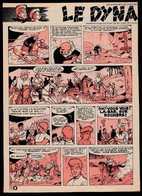 Bandeau Titre De Chick Bill "Le Dynamiteur" Datant De 1961 Et Inédit Dans Les Bandes Dessinées En Album. - Chick Bill