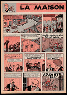 Bandeau Titre De Chick Bill "La Maison Du Plus Fort" Datant De 1958 Et Inédit Dans Les Bandes Dessinées En Album. - Chick Bill