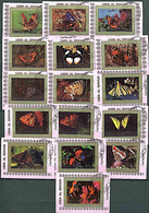 UMM AL QIWAIN Papillons, Butterflies, Mariposas Michel N° 1498 à 1513 Oblitéré, Used (Série Complète 16 Blocs) - Butterflies