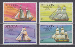 St. Lucia 1976 Sailing Ships 4v ** Mnh (53004) - St.Lucie (1979-...)