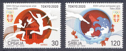 Serbia 2021 XXXII Summer Olympic Games Tokyo 2020 Japan Sports Athletics Swimming, Set MNH - Eté 2020 : Tokyo