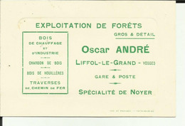 88 - Vosges - Liffol Le Grand  - Carte/avis De Passage - Oscar André - Exploitations De Forets - Noyers - - Liffol Le Grand