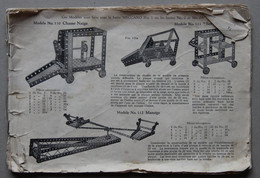 MECCANO, Catalogue Incomplet - Maschinen