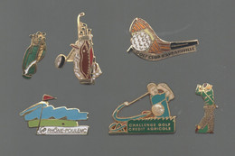 PINS PIN'S SPORT GOLF 837 EGF RHONE POULENC CA CREDIT AGRICOLE AVRAINVILLE CADDY   LOT 6 PINS - Golf