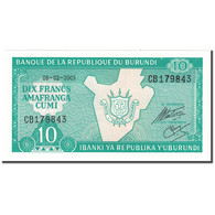 Billet, Burundi, 10 Francs, 2005, 2005-02-05, KM:33c, NEUF - Burundi