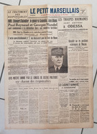 Journal Le Petit Marseillais N°26772 Les Troupes Roumaines Sont Entrées à Odessa Le 17 Octobre 1941 - Le Petit Marseillais