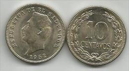 El Salvador 10 Centavos 1952. High Grade - Salvador