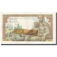 France, 1000 Francs, Déesse Déméter, 1942, P. Rousseau And R. Favre-Gilly - 1 000 F 1942-1943 ''Déesse Déméter''