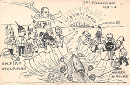 Guerre 1914-18 - Carte Classe 1ère Pédagogique 1914-15 - Kaiser Wilhelm - Empire Otourmans ânerie Mineure Humour - War 1914-18