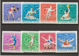 HONGRIE - SERIE SPORTS OLYMPIQUES  N° 2120 A 2127- NEUF INFIME CHARNIERE - ANNEE 1970 - Nuovi