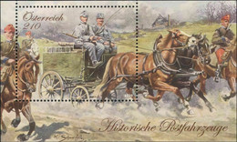 Austria 2020 Transport, Carriages, Art, Historic Postal Vehicles, Feldpost MNH** - Blocks & Sheetlets & Panes