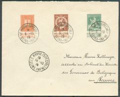 N°108-109(2 Dt 1 Au Verso)-110 Obl. Sc LE HAVRE (SPECIAL) Sur Lettre Du 8-10-1915 Vers Henri Kollinger Attaché Au Cabine - Sonstige & Ohne Zuordnung